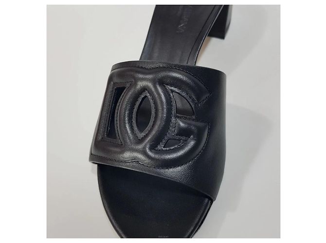 Dolce & Gabbana Sandali Millennial Logo Nero - vista 6
