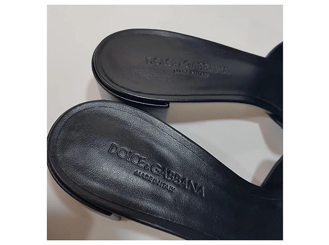 Dolce & Gabbana Sandali Millennial Logo Nero - vista 7