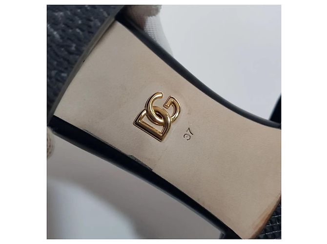 Dolce & Gabbana Sandali Millennial Logo Nero - vista 9