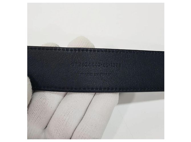 Ceinture Saint Laurent en daim noir - vue 7