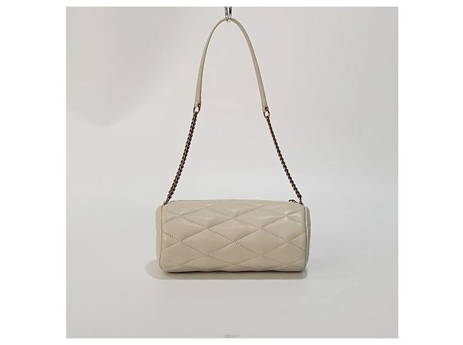 Saint Laurent Mini Borsa a Tubo Bianco - vista 4