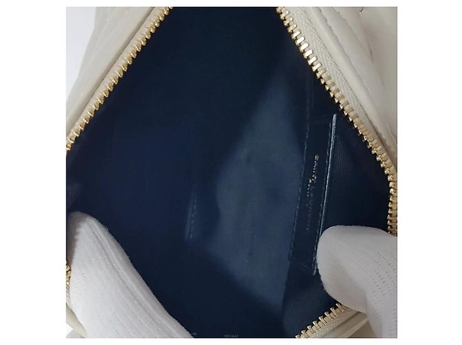 Saint Laurent Mini Borsa a Tubo Bianco - vista 9
