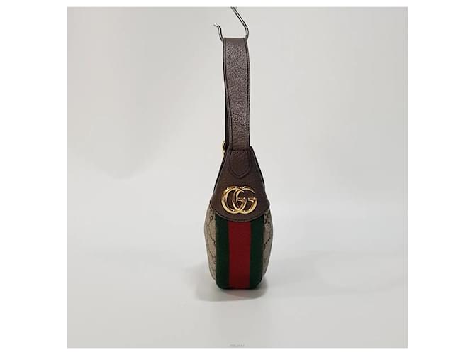 Gucci Borsa hobo mini Ophidia Marrone - vista 2