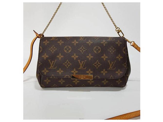 Louis Vuitton Borsa a tracolla Monogram Favorite MM con catena Marrone - vista 2