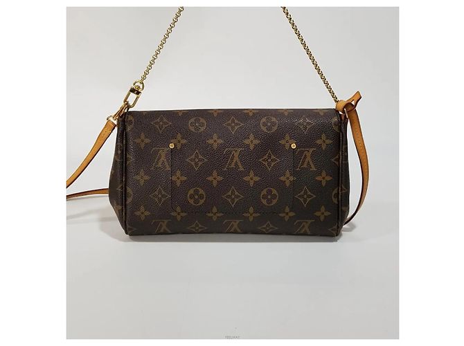 Louis Vuitton Borsa a tracolla Monogram Favorite MM con catena Marrone - vista 5