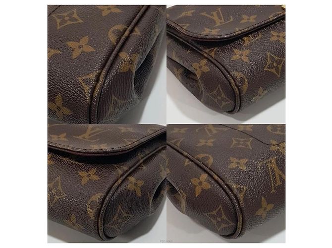 Louis Vuitton Borsa a tracolla Monogram Favorite MM con catena Marrone - vista 8