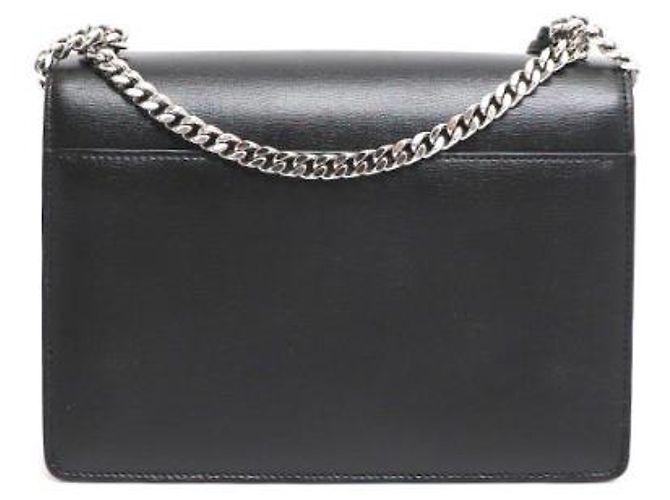 Saint Laurent Borsa a tracolla e crossbody Sunset Silver Chain Medium Nero - vista 16