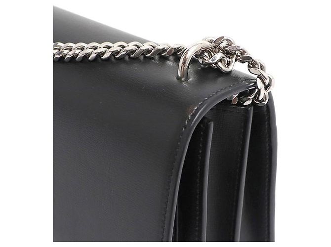 Saint Laurent Borsa a tracolla e crossbody Sunset Silver Chain Medium Nero - vista 19