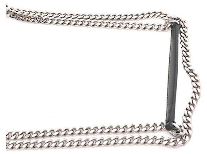 Saint Laurent Borsa a tracolla e crossbody Sunset Silver Chain Medium Nero - vista 25