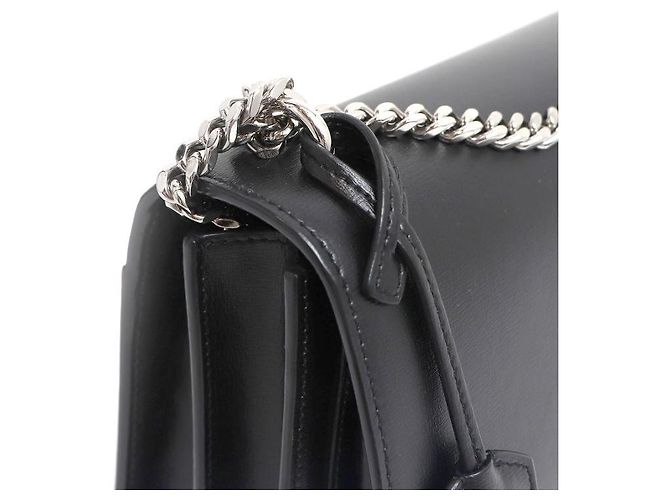 Saint Laurent Borsa a tracolla e crossbody Sunset Silver Chain Medium Nero - vista 5