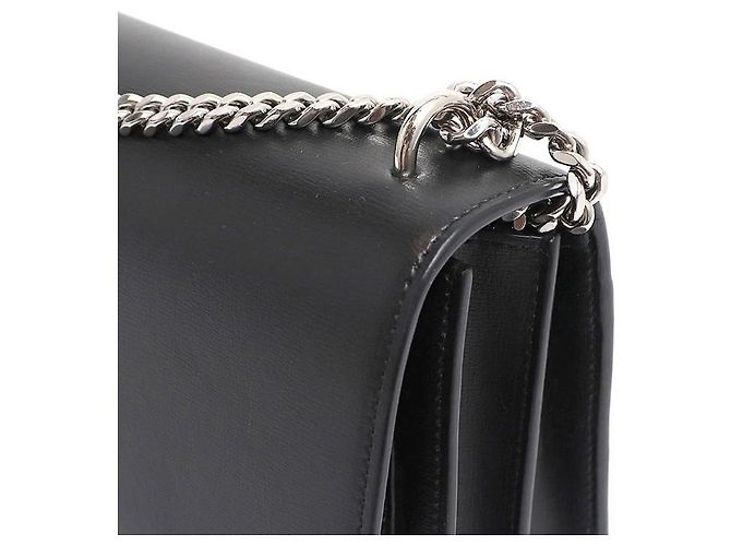 Saint Laurent Borsa a tracolla e crossbody Sunset Silver Chain Medium Nero - vista 6