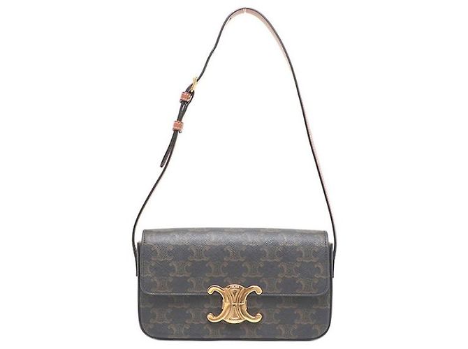 Céline Borsa a tracolla Trio Canvas Tan Claude Marrone - vista 11