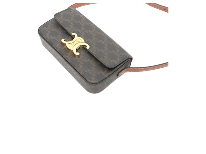 Céline Borsa a tracolla Trio Canvas Tan Claude Marrone - vista 18