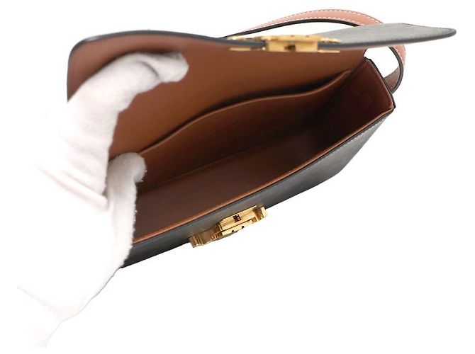 Céline Borsa a tracolla Trio Canvas Tan Claude Marrone - vista 20
