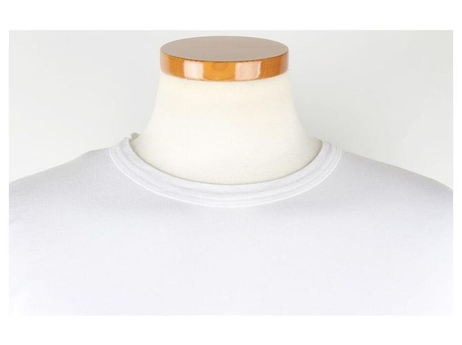 Dior T-Shirt Weiß mit besticktem Logo aus Terry-Stoff - Ansicht 2