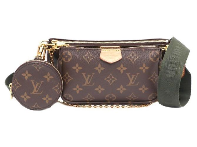 Louis Vuitton Bolso de hombro y bolso bandolera Monogram Multi Pochette Accessories Castaño - vista 10