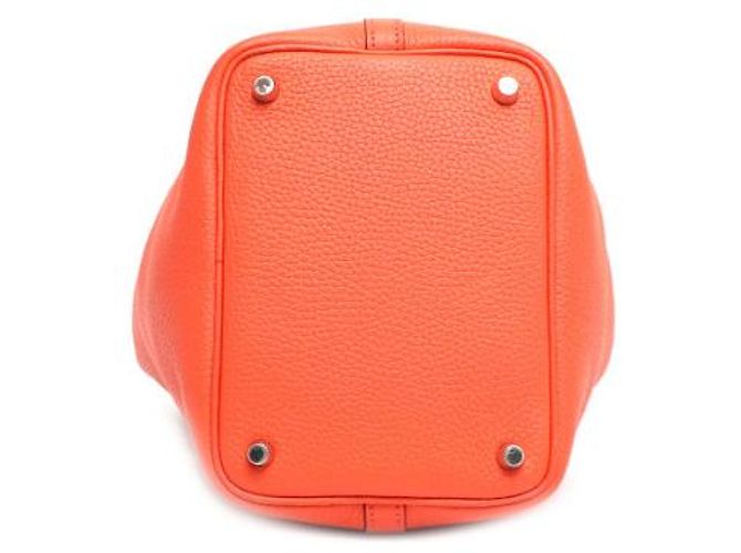 Hermès Borsa Tote Picotin Lock in Taurillon Clemence Arancione - vista 21
