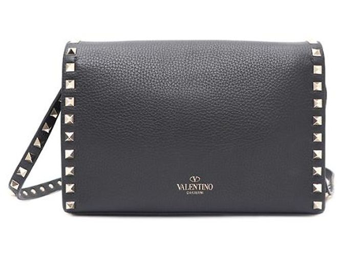 Valentino Borsa a spalla e borsa a tracolla con borchie dorate Nero - vista 12