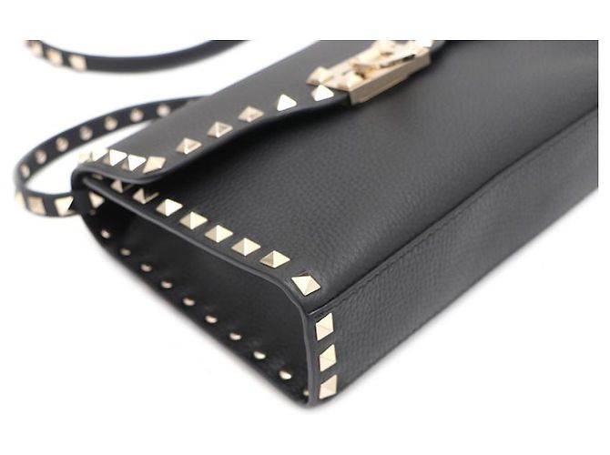 Valentino Borsa a spalla e borsa a tracolla con borchie dorate Nero - vista 15