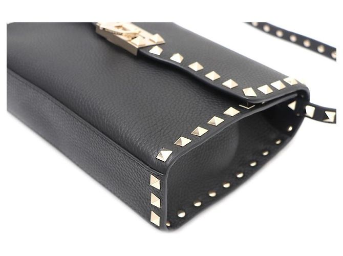 Valentino Borsa a spalla e borsa a tracolla con borchie dorate Nero - vista 16