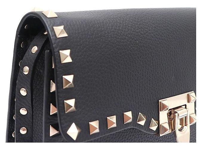 Valentino Borsa a spalla e borsa a tracolla con borchie dorate Nero - vista 4