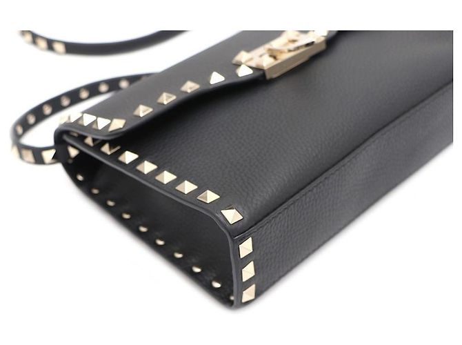 Valentino Borsa a spalla e borsa a tracolla con borchie dorate Nero - vista 6