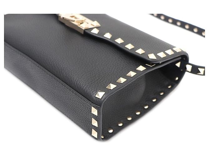 Valentino Borsa a spalla e borsa a tracolla con borchie dorate Nero - vista 7