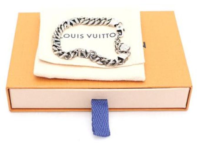 Louis Vuitton Silver Link Chain Bracelet for Men Silvery - view 10