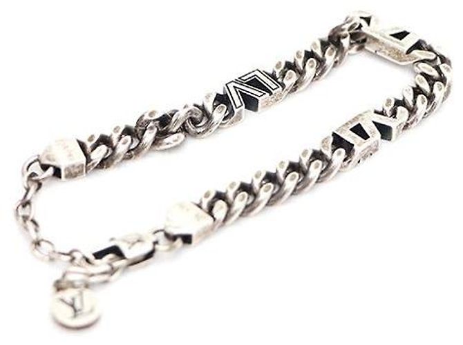 Louis Vuitton Silver Link Chain Bracelet for Men Silvery - view 4