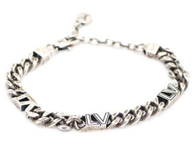 Louis Vuitton Silver Link Chain Bracelet for Men Silvery - view 6