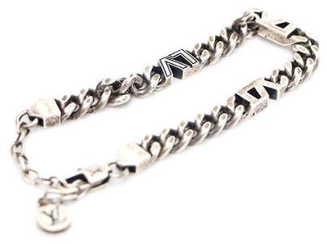 Louis Vuitton Silver Link Chain Bracelet for Men Silvery - view 9