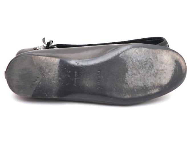 Prada Ballerine con logo Triangle Nero - vista 12