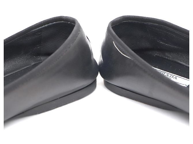 Prada Ballerine con logo Triangle Nero - vista 14
