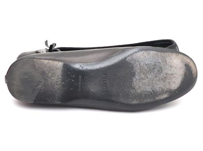 Prada Ballerine con logo Triangle Nero - vista 5