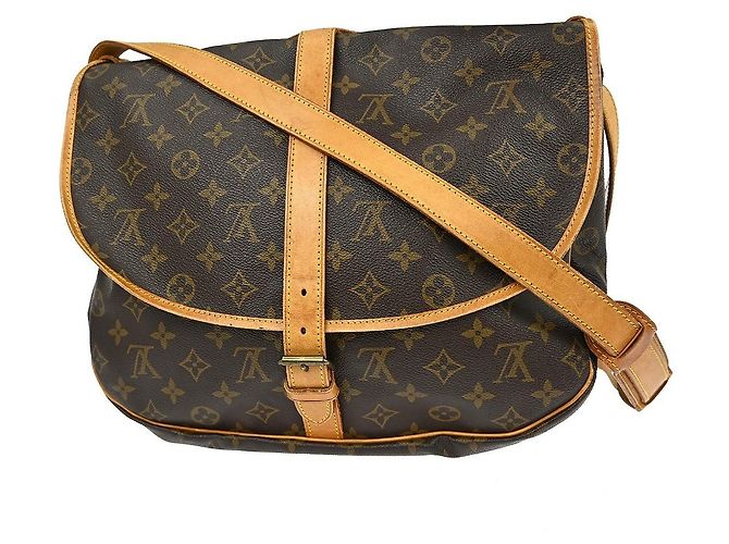 Louis Vuitton Saumur Monogram 35 Marrone - vista 2