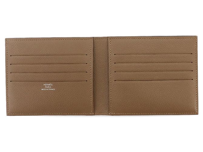 Hermès Cartera compacta bi-fold Hermes Citizen Twill Beige - vista 6