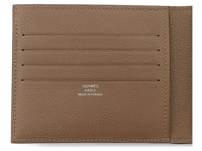 Hermès Cartera compacta bi-fold Hermes Citizen Twill Beige - vista 8