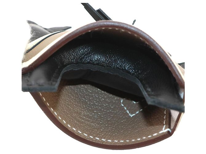 Hermès Hermes Rodeo Robeo Coeur PM Handbag Charm Nero Taupe - vista 4
