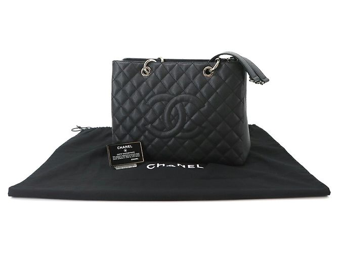 Borsa Chanel Matelasse Grand Chain Tote Nero - vista 2