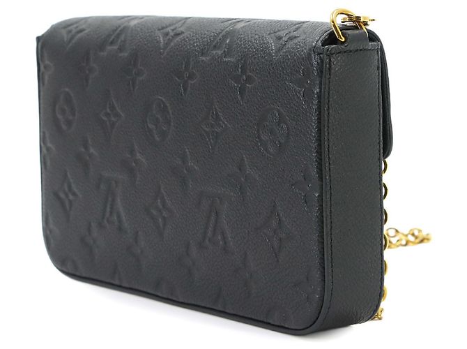 Louis Vuitton Monogram Empreinte Pochette Felicie Chain Wallet Nero - vista 4