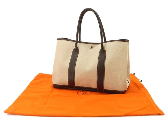 Hermès Hermes Garden 36 PM Tote Handtasche Braun - Ansicht 2