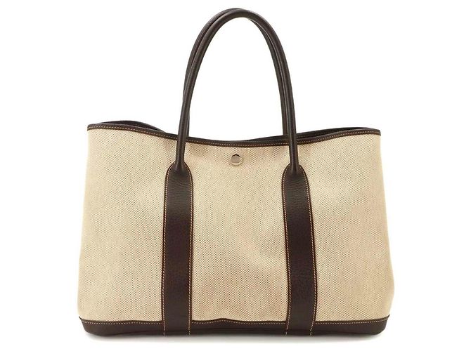 Hermès Hermes Garden 36 PM Tote Handtasche Braun - Ansicht 3