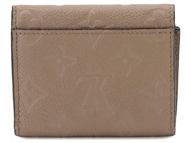 Louis Vuitton Monogram Empreinte Portefeuille Zoe Tri-fold Leather Wallet Grigio - vista 3