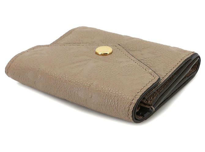 Louis Vuitton Monogram Empreinte Portefeuille Zoe Tri-fold Leather Wallet Grigio - vista 5