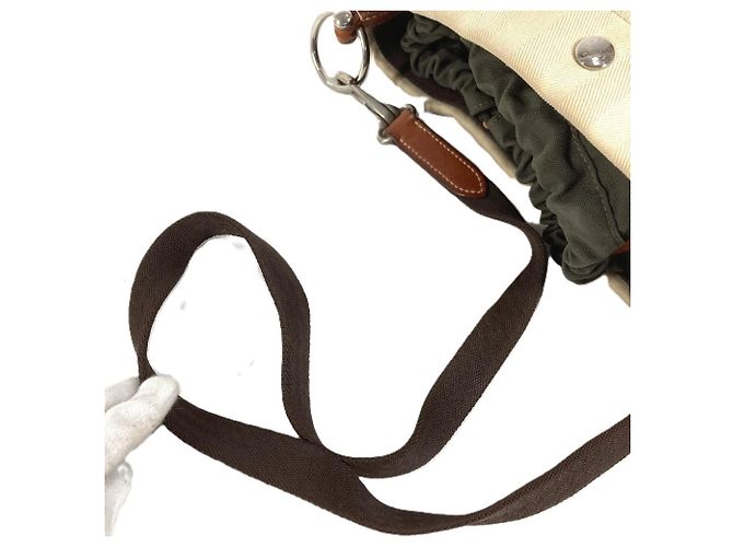 Hermès Sac de Pansage Bucket Bag Beige - vista 10