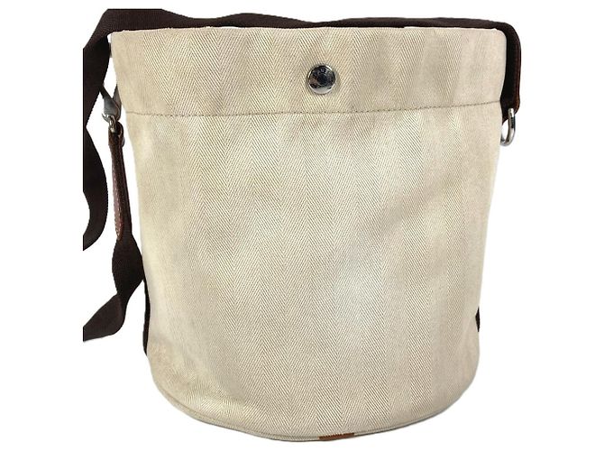 Hermès Sac de Pansage Bucket Bag Beige - vista 6