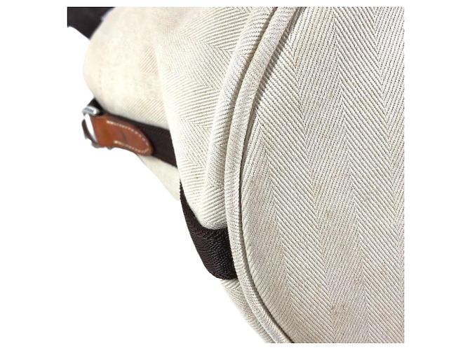 Hermès Sac de Pansage Bucket Bag Beige - vista 8