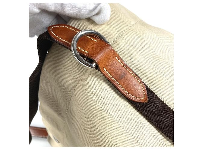 Hermès Sac de Pansage Bucket Bag Beige - vista 9