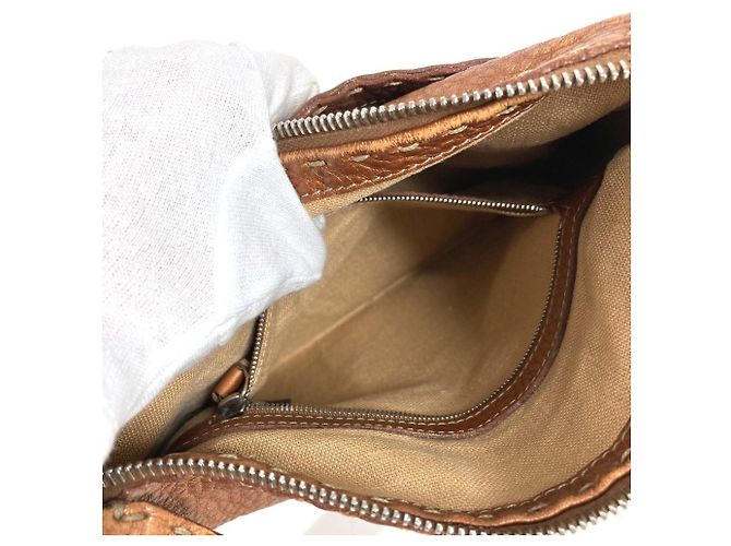 Fendi Selleria Leder-Crossbody-Tasche Braun - Ansicht 14