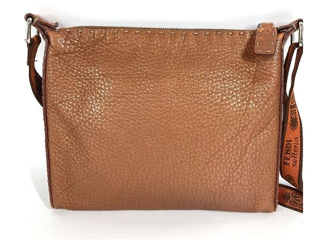 Fendi Selleria Leder-Crossbody-Tasche Braun - Ansicht 2